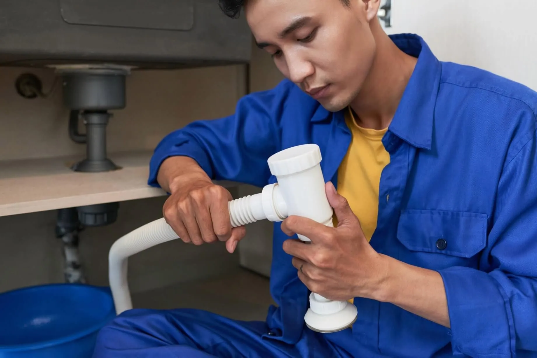 Hands-on plumbing system work